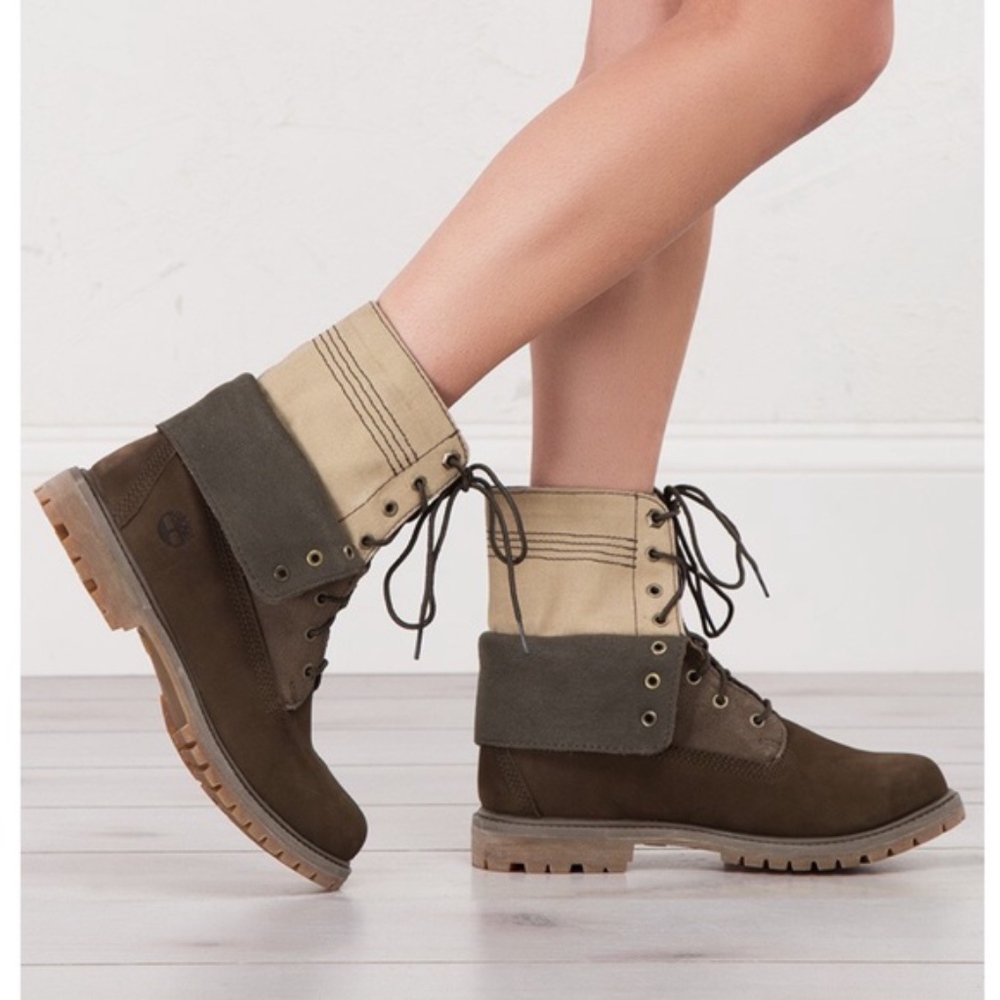 Timberland Women's Double Fold Down Boot (Olive)